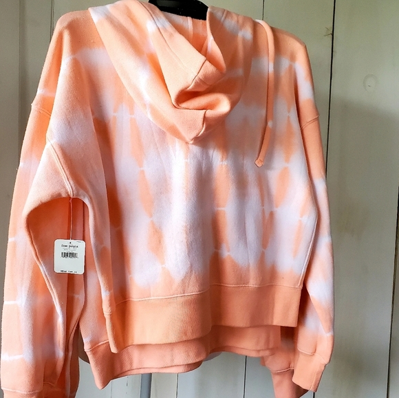 Free People Tie-Dye Peach Beleiver Shirt Hoodie - Picture 10 of 13